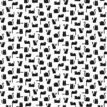 Load image into Gallery viewer, Timeless Treasures - Feline Good - Black Cats - 1/2 YARD CUT
