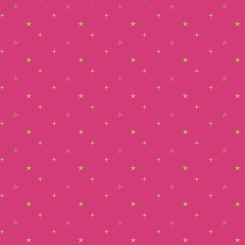 Art Gallery Fabrics - Christmas in the City - Starry Sky Pink - 1/2 YARD CUT