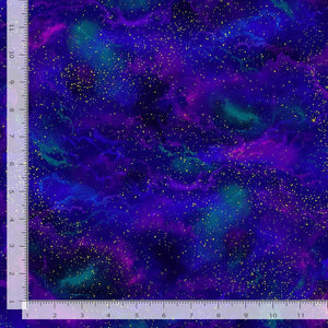 Timeless Treasures - Cosmos - Galaxy Cosmic Sky Metallic - 1/2 YARD CUT