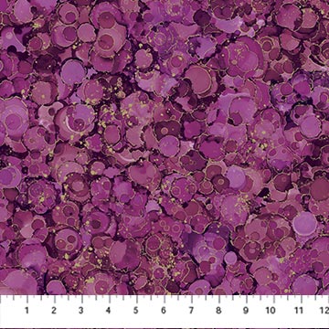 Northcott - Midas Touch - Plum Bubble Texture - 1/2 YARD CUT