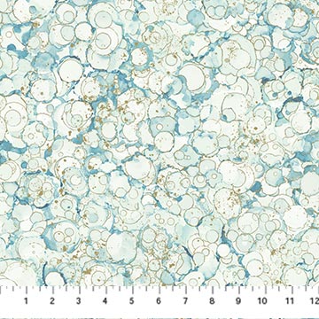 Northcott - Midas Touch - Blue Sage Bubble Texture - 1/2 YARD CUT
