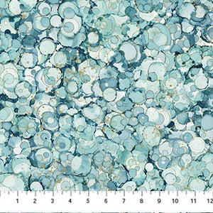 Northcott - Midas Touch - Blue Bubble Texture - 1/2 YARD CUT