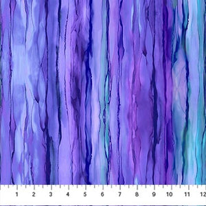Northcott - Allure Purple Multi Stripe - 1/2 YARD CUT