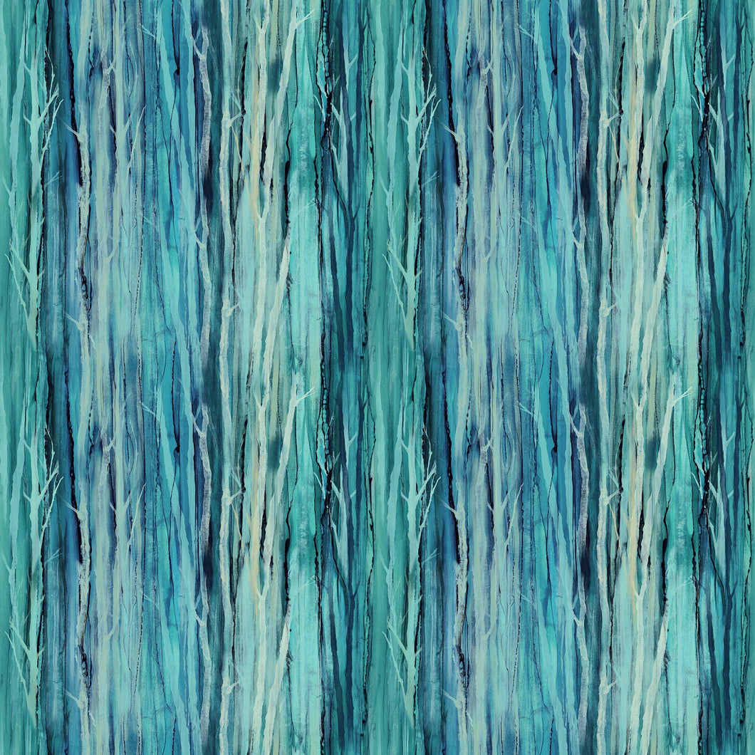 Northcott - Cedarcrest Falls Twig Texture Medium Teal - 1/2 YARD CUT