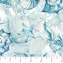 Load image into Gallery viewer, Northcott - Sea Breeze - Shells Pale Blue - 1/2 YARD CUT
