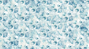 Northcott - Sea Breeze - Shells Pale Blue - 1/2 YARD CUT