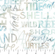 Load image into Gallery viewer, Northcott - Sea Breeze - Words - 1/2 YARD CUT

