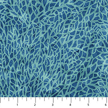 Northcott - Sea Breeze - Coral Blender Blue - 1/2 YARD CUT