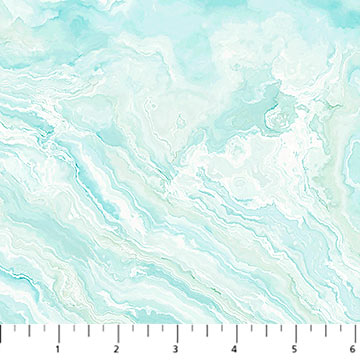 Northcott - Tranquil Waters - Wave Texture Pale Turquoise - 1/2 YARD CUT