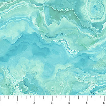 Northcott - Tranquil Waters - Wave Texture Dark Turquoise - 1/2 YARD CUT