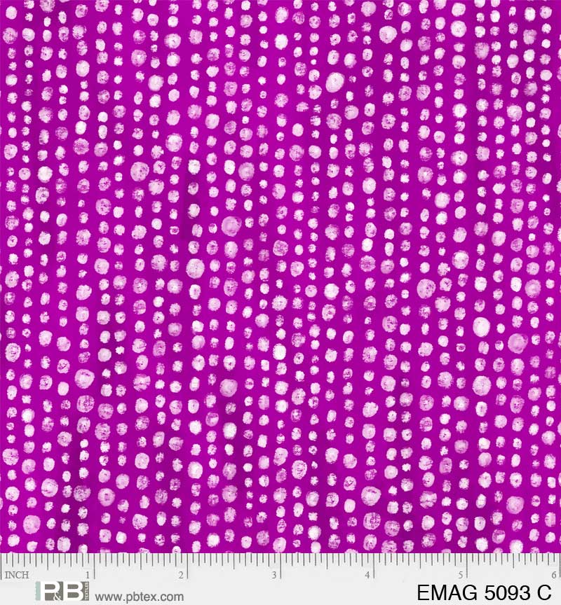 P&B Textiles - Everyday Magic - Dotty Stripe Fuchsia - 1/2 YARD CUT