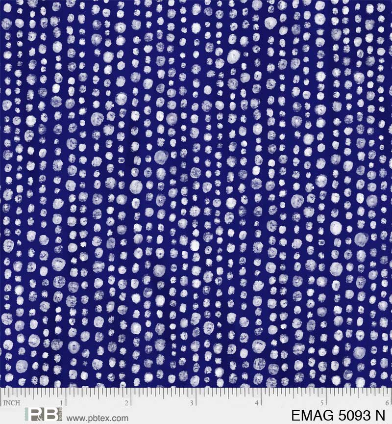 P&B Textiles - Everyday Magic - Dotty Stripe Dark Violet - 1/2 YARD CUT