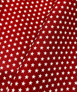 Wilmington Prints - Hearts Anthem - Red Stars All Over - 1/2 YARD CUT