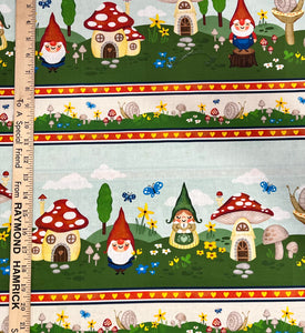 Michael Miller - Gnome Sweet Gnome - Gnome is Where the Heart Is - 1/2 YARD CUT