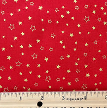 Load image into Gallery viewer, Andover Prints - Santa&#39;s Christmas - Red Stars - 1/2 YARD CUT
