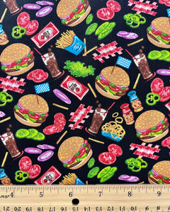 Fabric Traditions - Diner Food - 1/2 YARD CUT