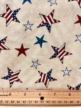 Load image into Gallery viewer, Wilmington Prints - Hearts Anthem - Beige Star Toss - 1/2 YARD CUT
