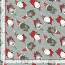 Load image into Gallery viewer, Timeless Treasures - Let it Snow - Grey Tossed Gnomes - 1/2 YARD CUT
