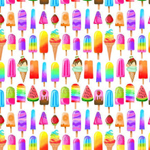 Load image into Gallery viewer, Timeless Treasures - Pool Party - Multi Popsicles - 1/2 YARD CUT
