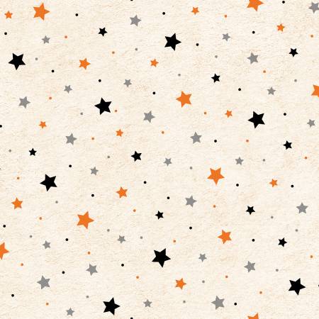 P&B Textiles - Happy Haunting - Tossed Stars - 1/2 YARD CUT
