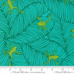 Moda Fabrics - Jungle Paradise - Oh Froggy Peacock - 1/2 YARD CUT