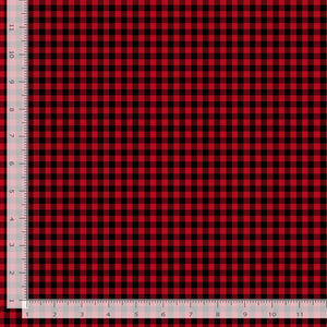 Timeless Treasures - Gnome for the Holidays - Red Check Plaid - 1/2 YARD CUT