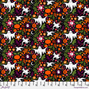 Freespirit - Ghostly Greetings - Spooktacular - 1/2 YARD CUT