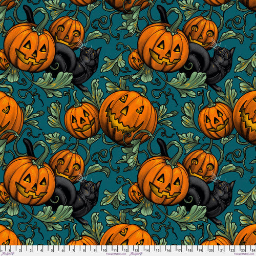 Freespirit - Storybook Halloween - Pumpkin Patch - 1/2 YARD CUT