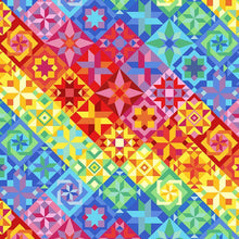 Load image into Gallery viewer, Timeless Treasures - Sew Strong - Bright Quilt Pattern - 1/2 YARD CUT
