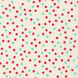 Robert Kaufman - Dots Multi Red - 1/2 YARD CUT