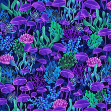Load image into Gallery viewer, Timeless Treasures - Electric Ocean - Electric Coral Life - 1/2 YARD CUT
