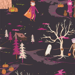 Art Gallery - Spooky 'n Witchy - Peppermint's Tale Twilight - 1/2 YARD CUT