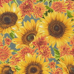 Robert Kaufman - Autumn Fields - Sunflower - 1/2 YARD CUT