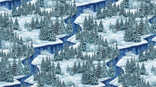 Load image into Gallery viewer, Robert Kaufman - Snowy Brook - Main Night - 1/2 YARD CUT
