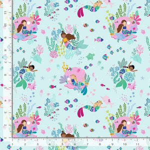 Dear Stella - Make Waves - Mermaid for Each Other - 1/2 YARD CUT