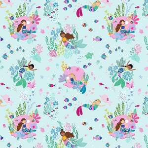 Dear Stella - Make Waves - Mermaid for Each Other - 1/2 YARD CUT