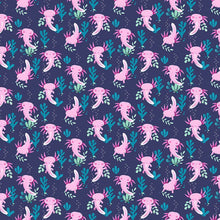 Load image into Gallery viewer, Dear Stella - Make Waves - Axolotis - 1/2 YARD CUT
