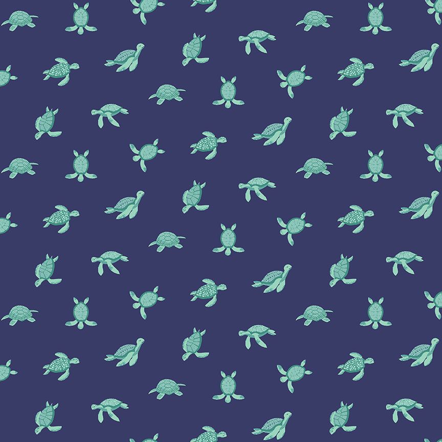 Dear Stella - Make Waves - Turtley Cool - 1/2 YARD CUT