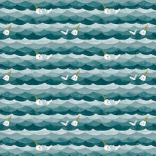 Load image into Gallery viewer, Dear Stella - La Mer - Narwhals - 1/2 YARD CUT
