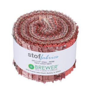 Stof - Rose - 2 1/2" strip roll (20 pieces)
