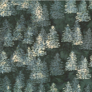 Hoffman - Trees Pine Batik - 1/2 YARD CUT