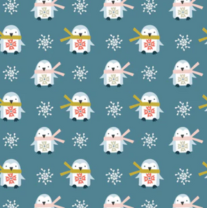 Dashwood Studio - Winter Folk - Penguins - 1/2 YARD CUT