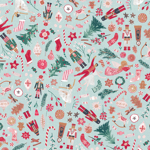 Art Gallery Fabrics - Wintertale - The Nutcracker Snow - 1/2 YARD CUT
