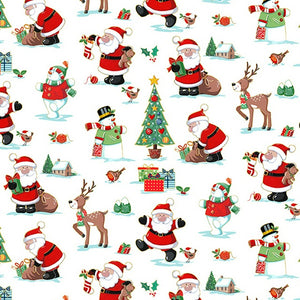 Andover Prints - Santa's Christmas - Santa - 1/2 YARD CUT
