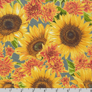 Robert Kaufman - Autumn Fields - Sunflower - 1/2 YARD CUT