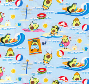 Fabric Traditions - Avocados at the Beach - 1/2 YARD CUT