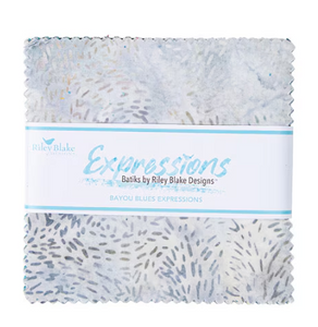 Riley Blake - Expressions Batiks - Bayou Blues - 5” Stacker