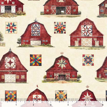 Load image into Gallery viewer, QT Fabrics - Heartland - Barns Cream - 1/2 YARD CUT
