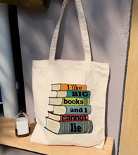 Load image into Gallery viewer, I Like Big Books and I Cannot Lie Tote Bag
