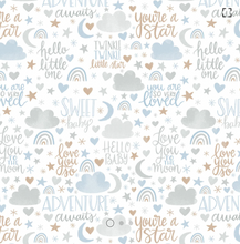 Load image into Gallery viewer, Camelot - Twinkle Twinkle Little Star - Love You So Blue - 1/2 YARD CUT
